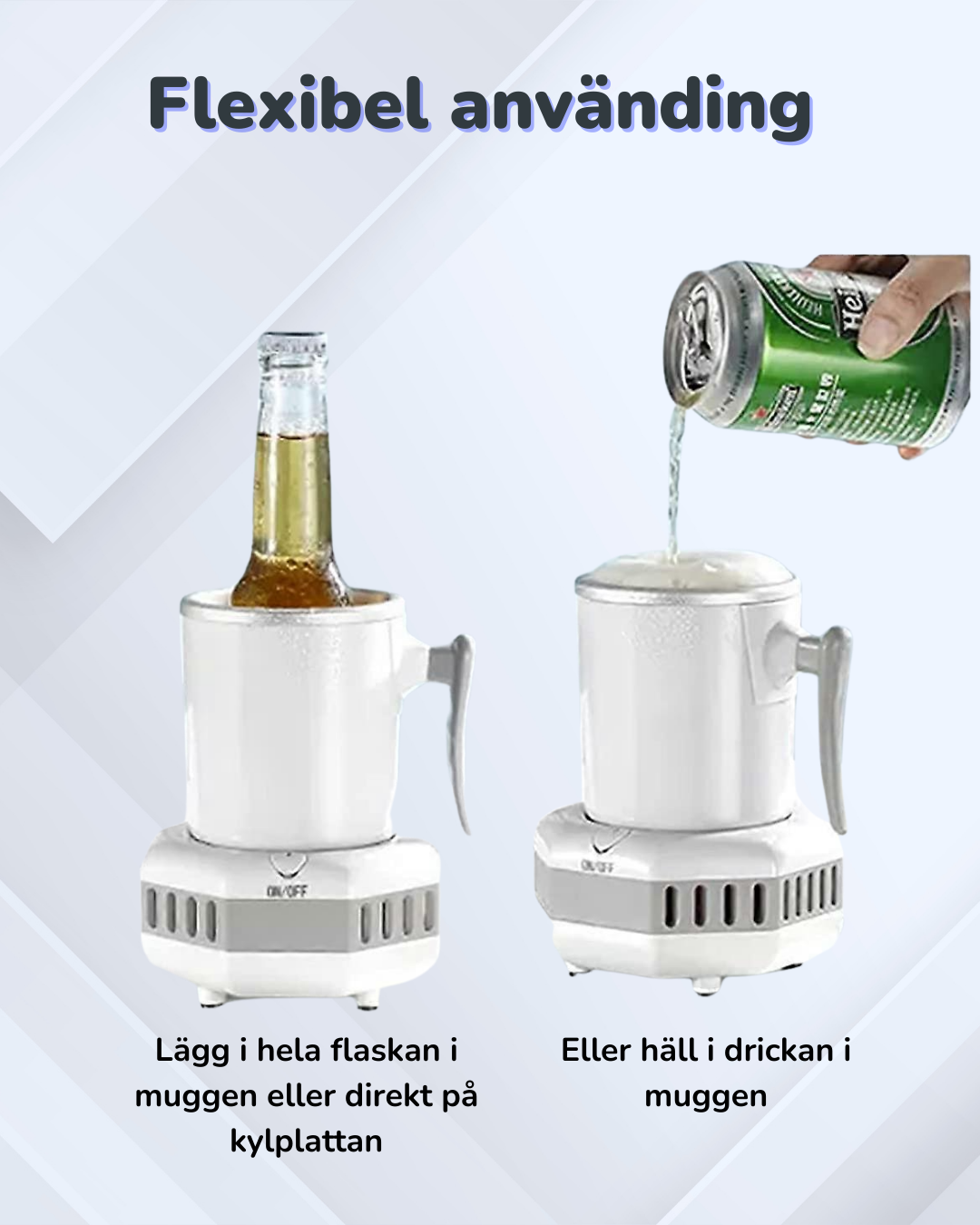 Portabel & snabb dryckeskylare – kyler 5x snabbare än kylskåpet