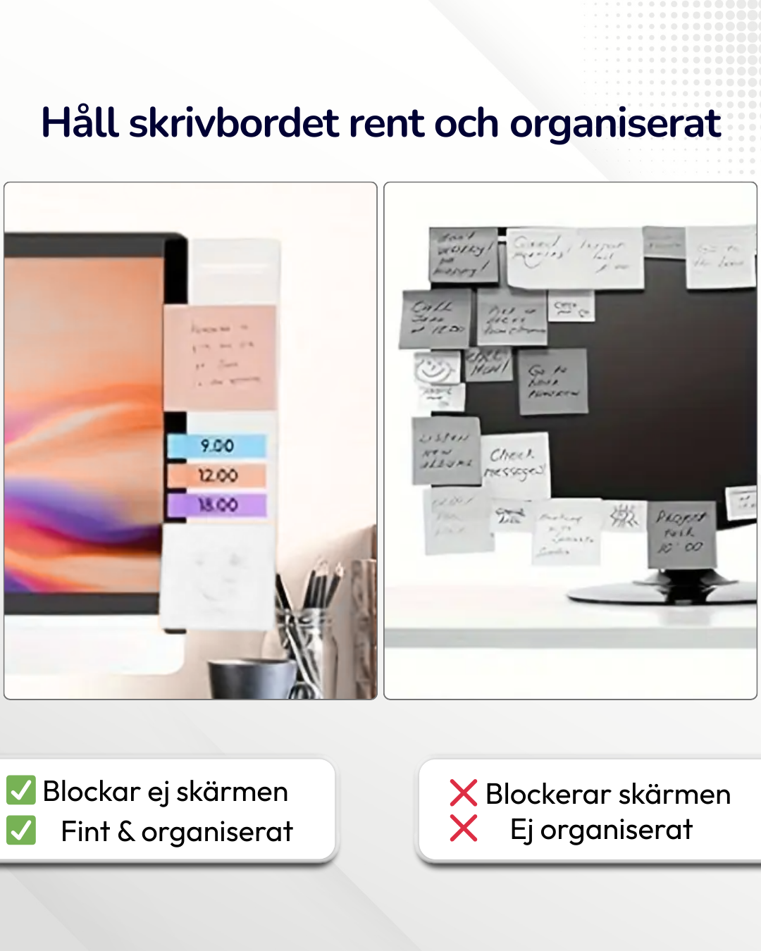 Monitor memo board – Smartare organisering till skrivbordet