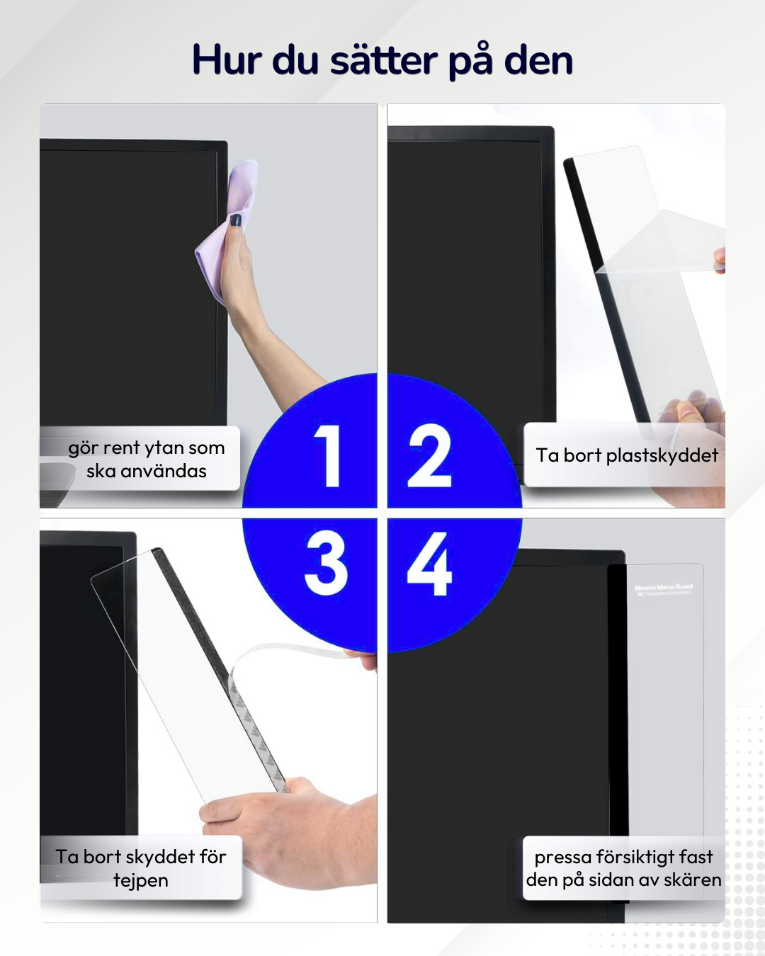 Monitor memo board – Smartare organisering till skrivbordet