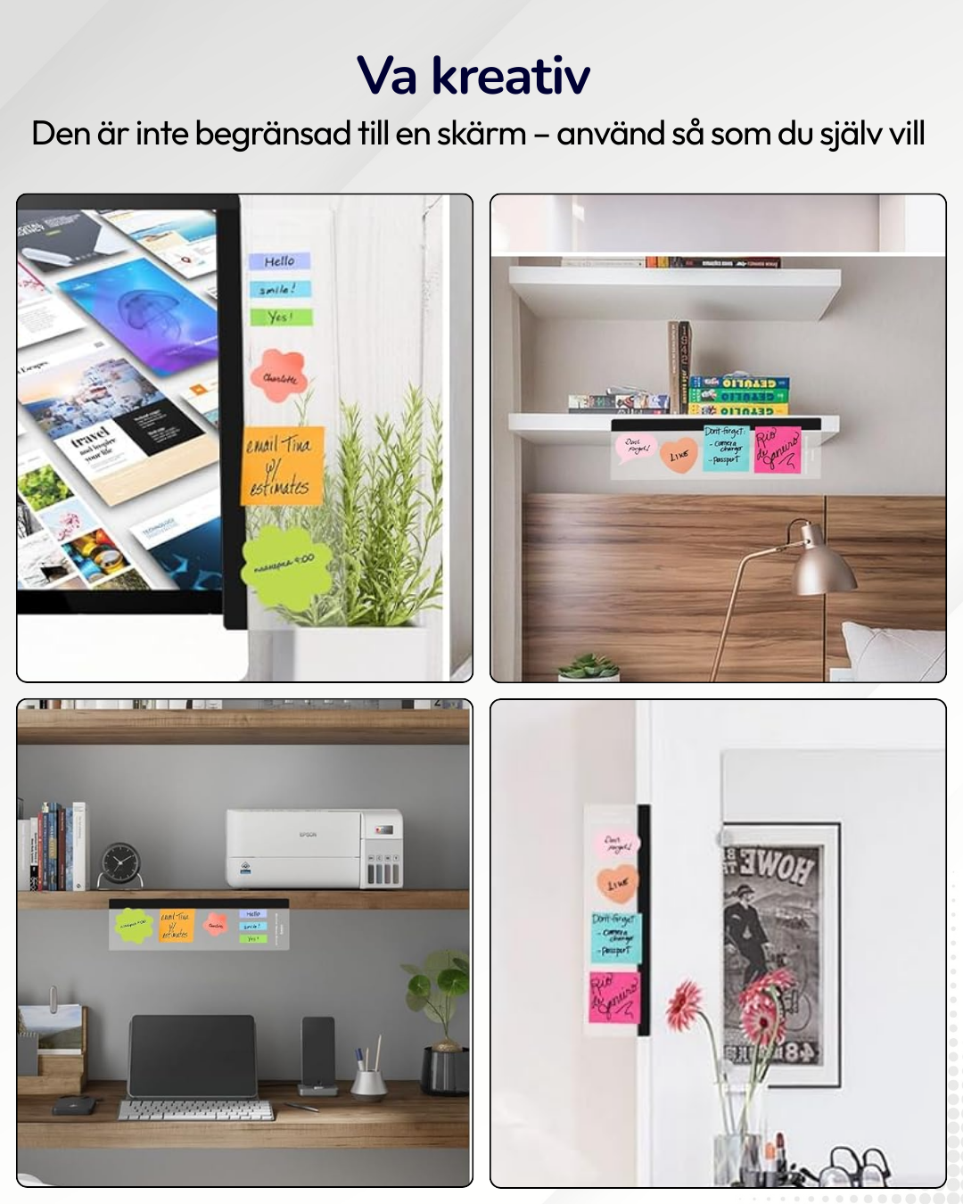 Monitor memo board – Smartare organisering till skrivbordet