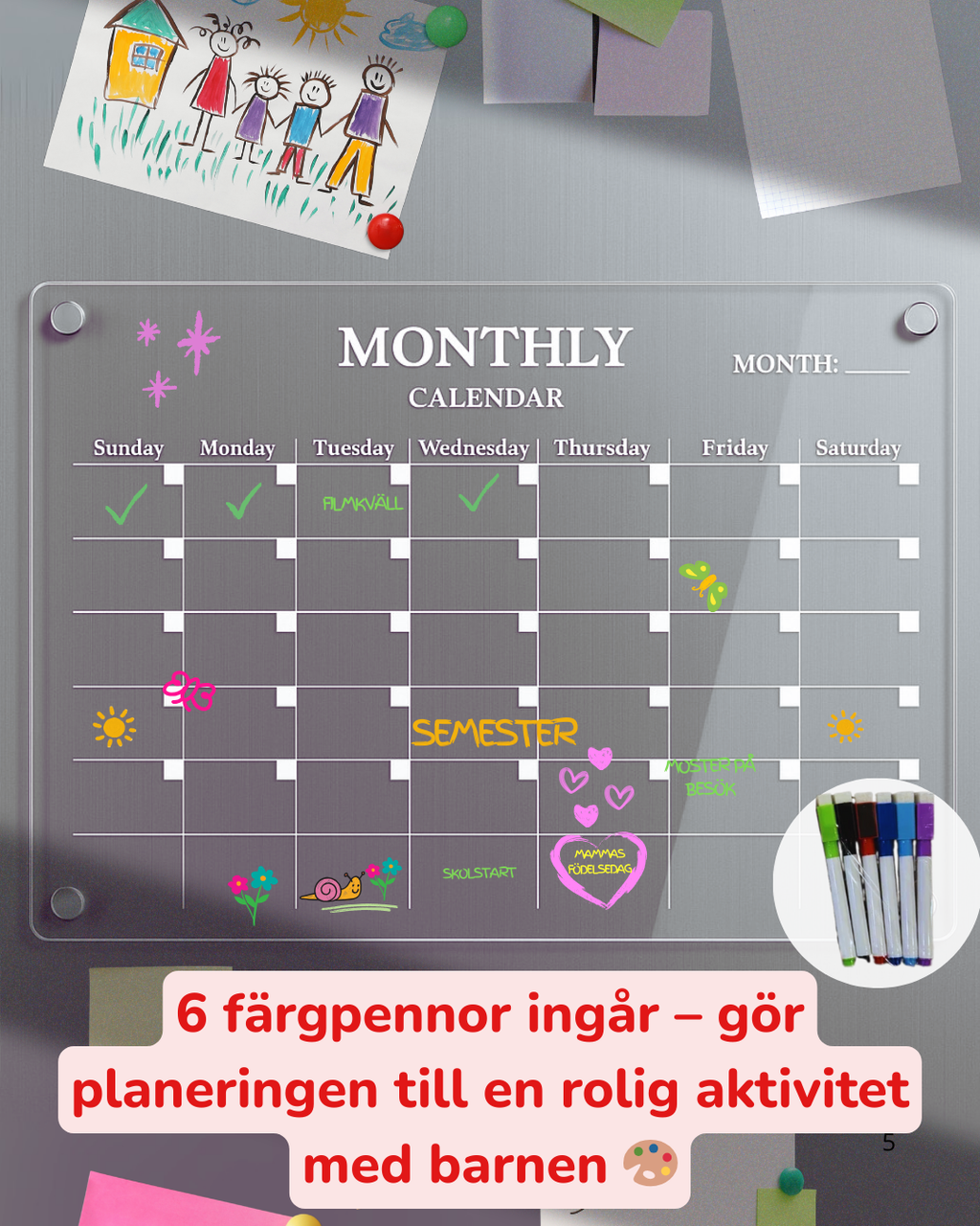 BP's planerartavla  – ink 6 pennor - Kalender som håller för alltid