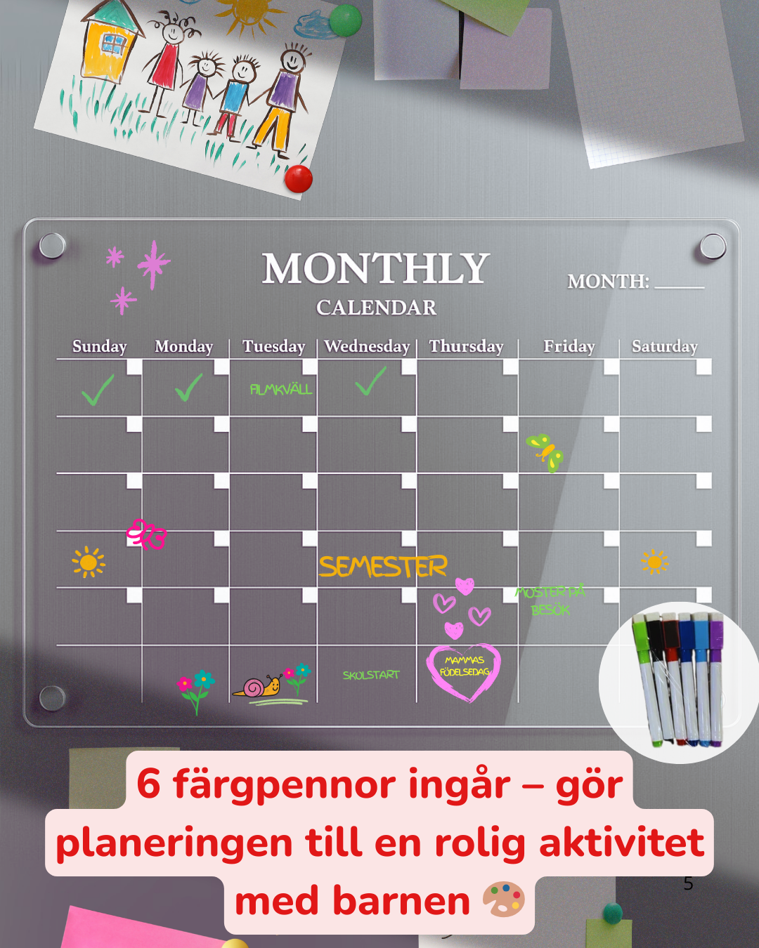 BP's planerartavla  – ink 6 pennor - Kalender som håller för alltid